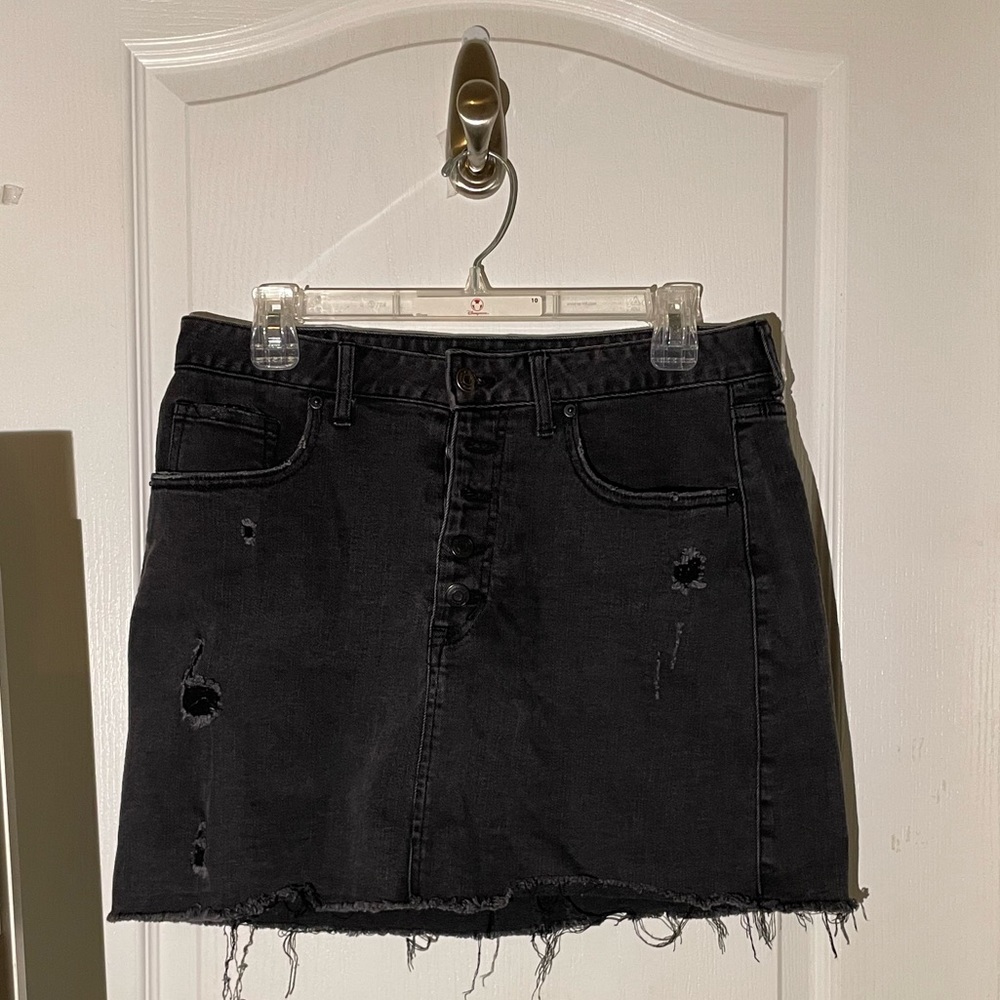 black aeropostle jean skirt